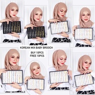 Hot Kerongsang Korean Mix Baby Brooch 20-100pcs Pin Tudung Borong