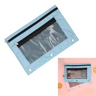 SE Pencil Case 3 Rings Binders Pencil Bag Pen Case Pencil Box Pencil Pouch File Bag