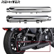 Motorcycle Sportster Slip-On Exhaust Muffler Pipe With Heat shield Chrome For Harley Sportster 2014-