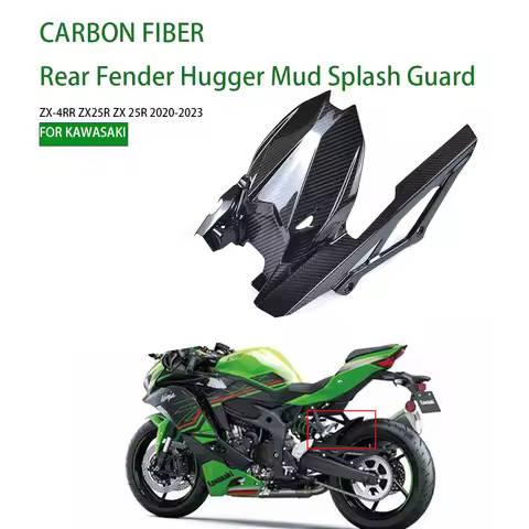 Motorcycle Mudguard Parts Accessories For Kawasaki ZX4RR/4R ZX25R 2020-2023 100% Carbon Fiber Protec