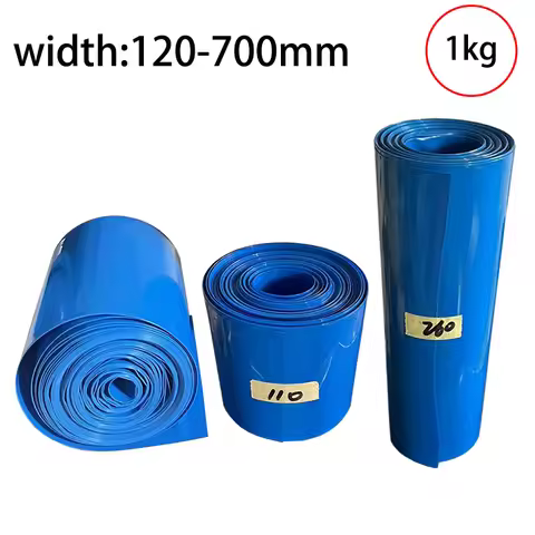 1kg Blue PVC Heat Shrink Tube 18650/21700/26650/32650 Lithium Battery Wrap Cover Skin Heat Shrink Fi