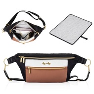 Itzy Ritzy - Fanny Pack & Crossbody Diaper Bag 6 Pockets, Use as Crossbody, Belt or Shoulder Bag