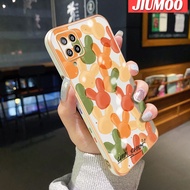 JIUMOO เคสปลอกสำหรับ Samsung Galaxy A42 5G M42 5G ลายหัวกระต่ายใหม่พื้นผิวขอบสี่เหลี่ยมเคสชุบซิลิก้าเจลกันกระแทกเคสมือถือรวมเลนส์กล้องถ่ายรูปฝาครอบป้องกัน