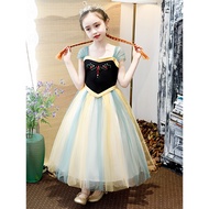 Summer Girls Frozen anna Princess Dress anna Cosplay Costume Day 6 Holiday Performance Costume Birth