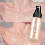 Diamond Liquid Glitter Powder Spray,Body Highlighter Makeup Face Luminizer,Shine Shimmer Glow Face B