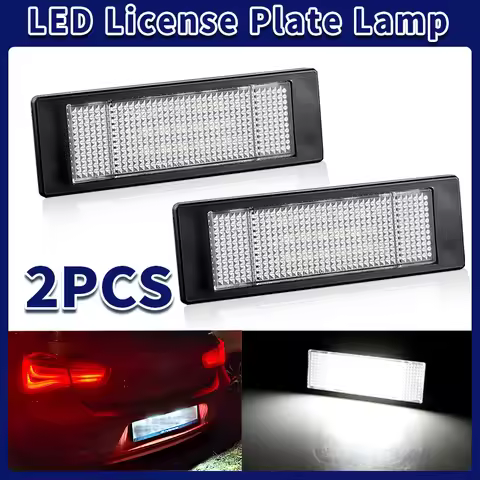 2PCS Car LED License Number Plate Lights No Error For BMW E81 E87 E63 E64 F12 E85 E86 E89 Z4 Mini Co