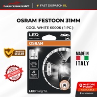 OSRAM 12V 31mm Festoon LED C5W Cool White 6000K Car Interior Light (1 PCS )