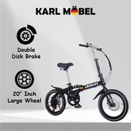 Basikal lipat 20 inci bicycle foldable 20 inch adult absorber mountain bike dewasa Dual disc brakes 7 speed 7 gear