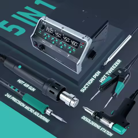 YIHUA 948D-IV 1410W 5 in 1 Soldering Station With C245 Soldering Iron Hot Air Handle Tweezers Iron S