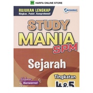 BUKU RUJUKAN : RUJUKAN LENGKAP RINGKAS. PADAT. KOMPREHENSIF STUDY MANIA SPM  SEJARAH TINGKATAN 4&5