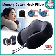 🇸🇬【SG stock】U-shaped pillow Detachable special neck pillow memory foam airplane pillow neck pillow office napU型颈枕