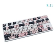 Will Cats Lover s Dream 132key Keycaps For 61 87 96 98 104 108 Mechanical Keyboards Keycaps for Offe
