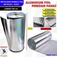 Aluminium Foil Bubble 1m x 120 cm Buble Double Side Alum Metalizing Metalize Peredam Panas Atap Rumah