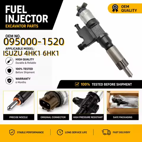 095000-1520 Fuel Injector Nozzle For Isuzu 4HK1 6HK1 Hitachi ZX250-5A Engine Fuel Injection Fuel Sup