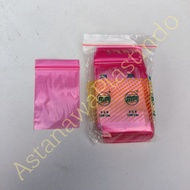 MERAH 5x8 plain red plastic clip 5 x 8 SMPI 8x5 thick ziplock zipper