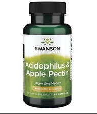 🌈蘋果果膠 (丁酸鹽 Butyrate ) + 乳酸菌 🌈Swanson SW1380 Acidophilus ＆Apple Pectin 10 億個 嗜酸菌 乳酸菌 蘋果果膠膠囊 300MG 90粒