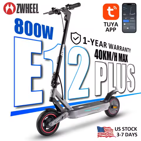 ZWHEEL ZSA PLUS Foldable Electric Scooter APP Control 800W Peak 25 MPH 36V10Ah Battery 18 Miles Susp