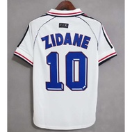 S-XXL    1998 France Long Sleeve Home  Away Retro Classics Soccer Jersey #10 ZIDANE #12 HENRY 98 Fre