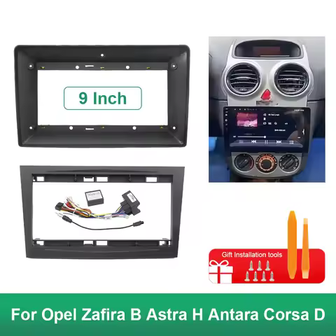 9 inch 22.86cm Car Fascia Frame Adapter Canbus Box Android Radio Dash Fitting Panel Kit for Opel Zaf