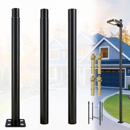 3,, Tiang Lampu Keluli 3 Meter, Tiang Tahan Lasak, Pendiri Sokongan Luar untuk Lampu Solar Taman Hal