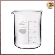 HARIO Beaker, Practical Capacity 500mL, Heat-Resistant Glass, Made in Japan, BK-500