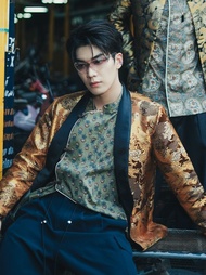 (JUN) CNY 2026 เสื้อสูทตรุษจีน สีทองลายมังกร รุ่น EQUUS