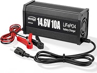 12V LiFePO4 Battery Charger, 14.6V 10A Lithium Battery Charger Smart Automatic with UL/CE/FCC/ROHS C