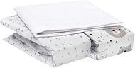 FlyIdeas Draps Housse 50x90 Cododo, Lot 3 Pcs 100% Coton Certifiè - 2 Drap Housses & 1 Alèse Protégé