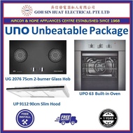 [Bulky] UNO Unbeatable Package (UG 2076 Hob/ UP 9112 Hood/ UPO 63 Built-in Oven)