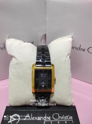 JAM TANGAN WANITA ALEXANDRE CHRISTIE AC 1019 AC1019 BLACK GOLD ORIGINA