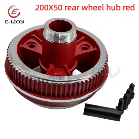 200x50" Pulley Wheel Rim with 72 Teeth Gear Compatible with HTD-5M-15 Belt Black Hub for 8 Inch Skat