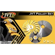 JVT Pulley Set With Free Backplate (Mio Sporty, Mio i125, Click125/Click150, Aerox/Nmax/Pcx/Adv)