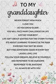 To My Granddaughter Never Forget How Much I Love You Metal Tin Sign I'll Always Be with You Metal Ti