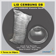 CONVEX Lid / Dome Lid DB Starindo 12, 14, 16, 18, 22 oz thickness 7gr