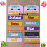 PILLARS OF FAITH & ISLAM 2 in one/ Wall decoration school decoration flannel crafts crafts pillars o