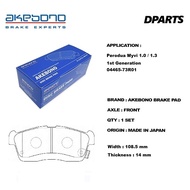 Akebono Front Brake Pad Perodua Myvi 1st Generation 04465-73R012005 - 2010 ( Made In Japan )