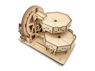 DIY 鋼珠雙層轉盤無限循環 ( 木板模型 & 電子 )