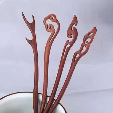 New Retro Wooden Hairpin Antique Hairpin Chinese Hairpin Women's Hair Accessories