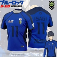 New 2025 Japan Anime Blue Lock U-20 Jersey Summer Men's Women's Soccer Jersey Casual Sports Jersey