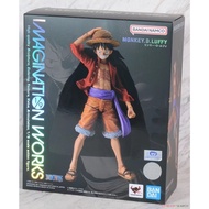 BANDAI New Product SHF IMAGINATION WORKS One Piece Luffy Movable Hand-Made Childhood Memories Gifts 