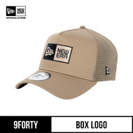 New Era 9FORTY A-Frame Trucker Box Logo Khaki Snapback Cap