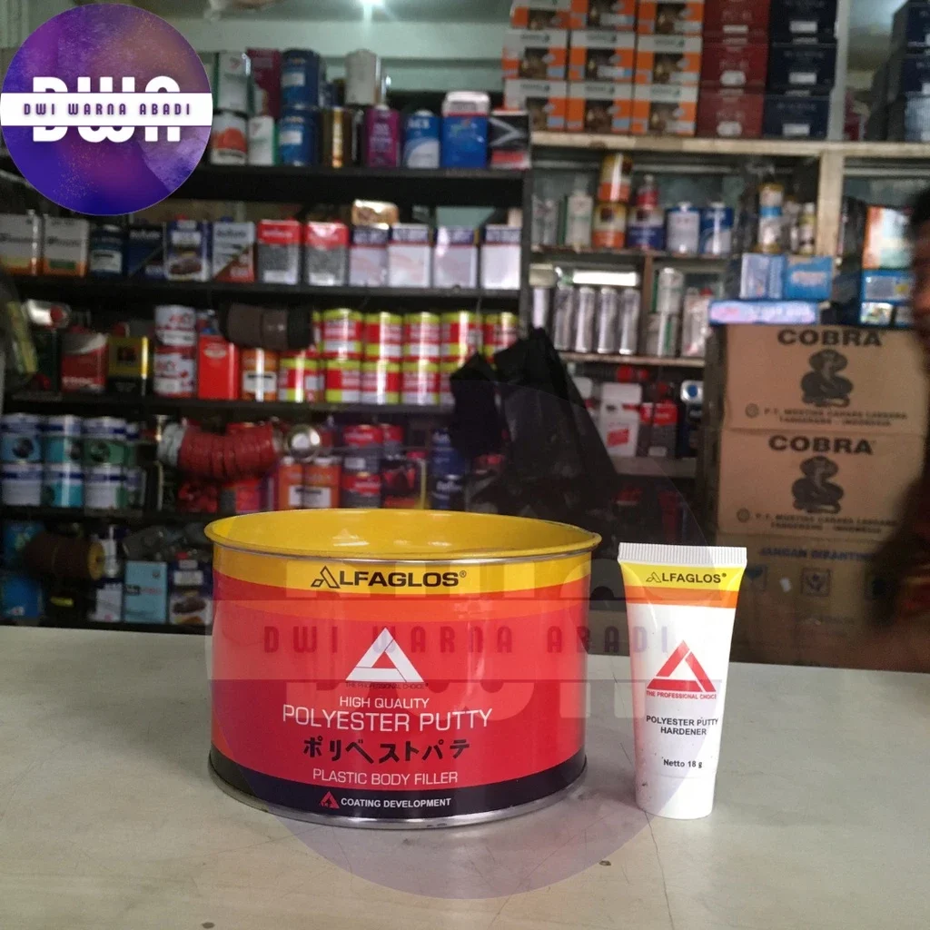 DEMPUL ALFA GLOSS Dempul Polyester plastic - 1Kg Dempul dempul besi kayu dempul