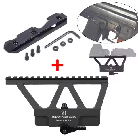 Steel M1 AK Dovetail Side Mount Rail For Milled Stamped Receivers Accepts AK47 AK74 Red Dot Sight Mo
