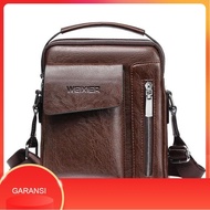 WEIXIER Tas Selempang Pria Messenger Bag PU Leather - 8602 - Brown