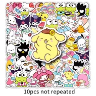 50pcs Kawaii My Melody Kuromi Hello Kitty Stickers for Kids Girls DIY Laptop Phone Diary Cute Cartoo