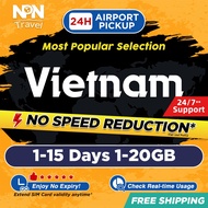 Vietnam SIM Card Ultra 1-15 Days 1-20GB 5G/4G Data | Instant Airport Pickup | High Speed Travel Data