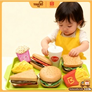 Mini Food Simulation Game Kitchen Toys Kids Burger Cooking Playset Mainan Masak Masak Budak Perempua