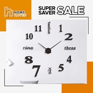 HOME HAVEN Diy Wall Clock 3D Decoration Sticker Home Office Decor Modern Design