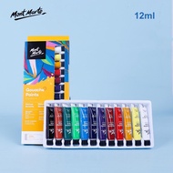 Bộ Màu Nước Màu Acrylic Màu Gouache Mont Marte Dạng Tuýp 12ml (TẶNG GIẤY VẼ)