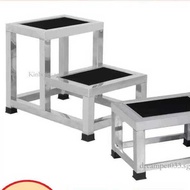 Stainless Steel Ladder Single Double-layer Footstool Ladder Two-step Ladder Small Step Stool Thicken